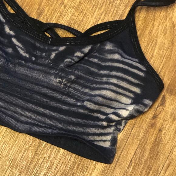 NWOT Free People Movement Black Bleach Barely There Seamless Yoga Sports Bra - Picture 6 of 15